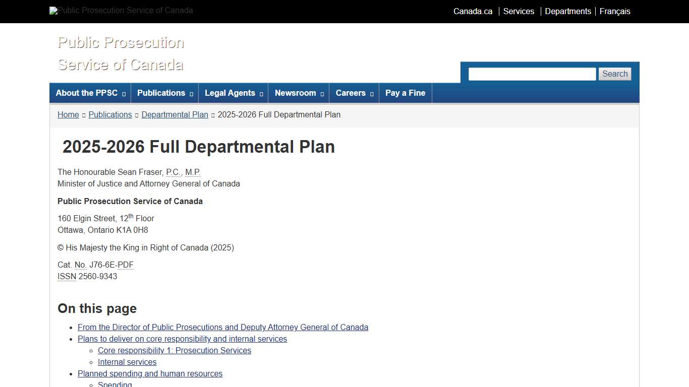 PPSC - 2025-2026 Full Departmental Plan